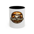 Coffee Mug — "Coffee Break Café: Sip • Savor • Connect" Accent Ceramic Mug (11/15oz)