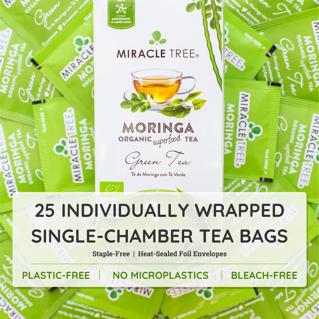 Organic Moringa Tea - Green Tea - Decaffeinated Herbal Tea